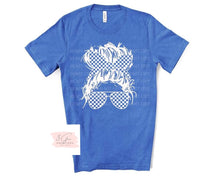 Load image into Gallery viewer, Checkered flag mom bun