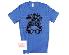 Load image into Gallery viewer, Checkered flag mom bun