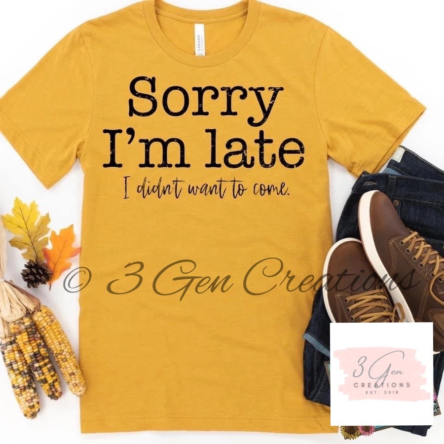Sorry I’m late